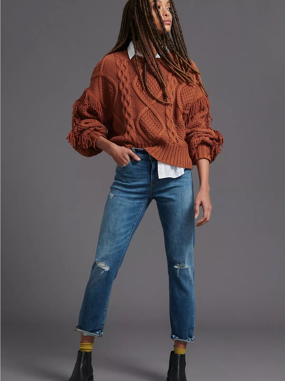 Anthropologie Pilcro Mid-Rise Slim Boyfriend Jeans Size 27